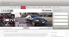 Desktop Screenshot of lexusfourways.co.za